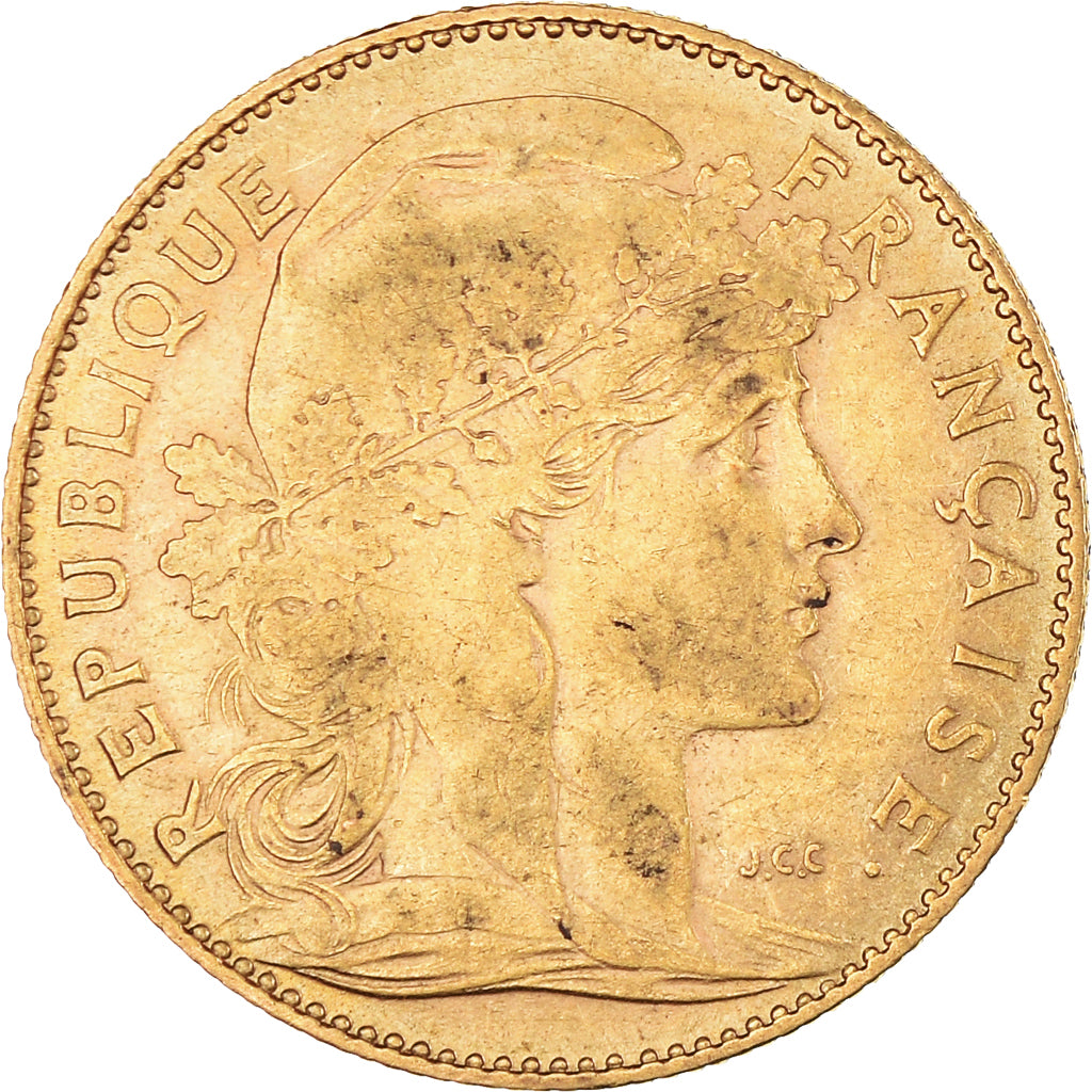 Coin, France, Marianne, 10 Francs, 1900, Paris, EF(40-45), Gold, KM:846