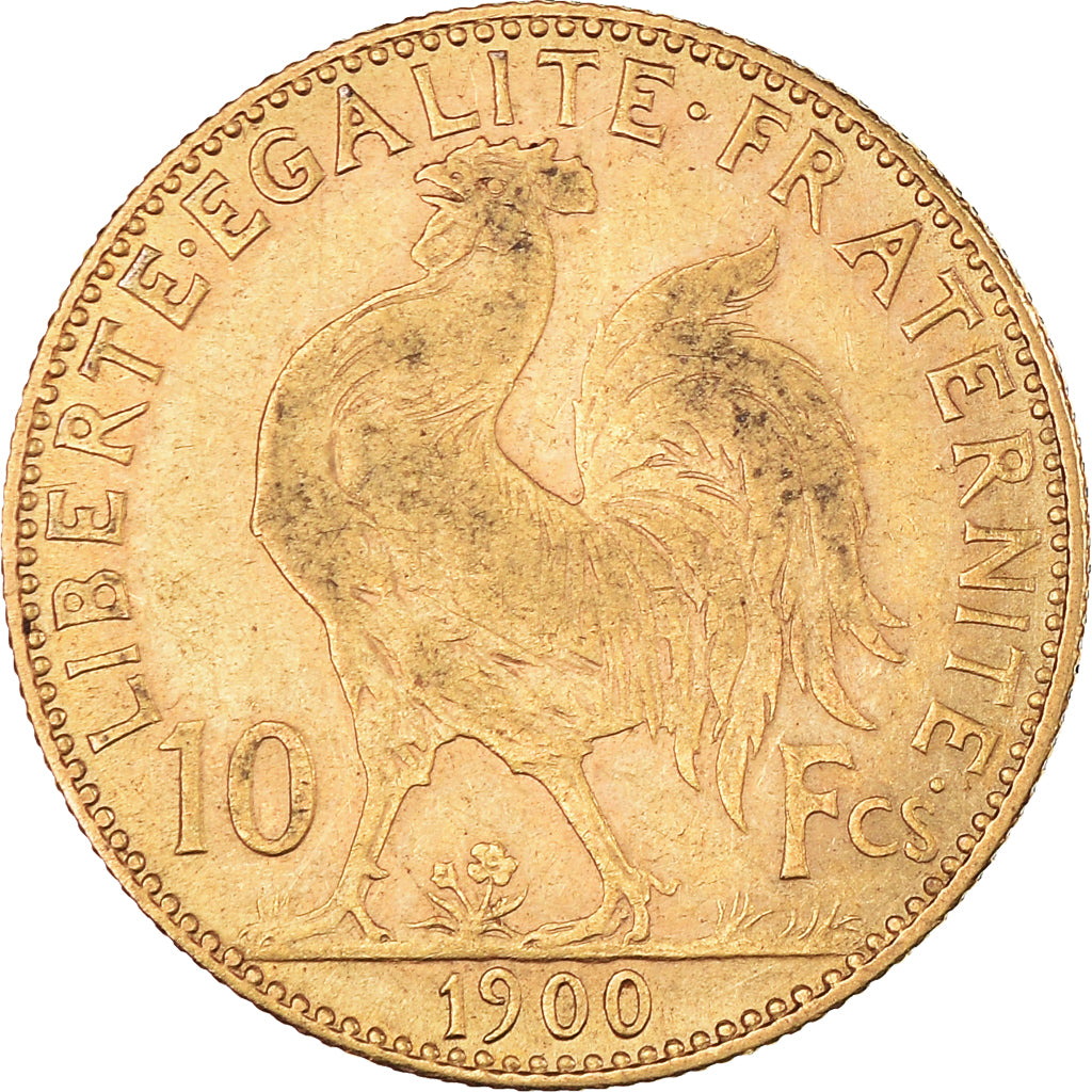 Coin, France, Marianne, 10 Francs, 1900, Paris, EF(40-45), Gold, KM:846