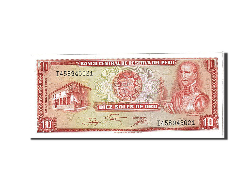 Banknote, Peru, 10 Soles De Oro, 1976, KM:112, UNC(65-70)