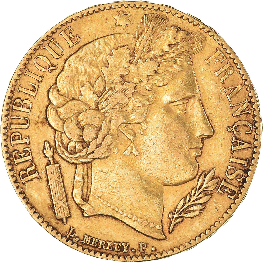 Moeda, França, Cérès, 20 Francs, 1851, Paris, EF(40-45), Dourado, KM:762