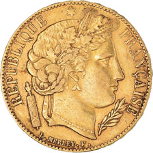 Moeda, França, Cérès, 20 Francs, 1851, Paris, EF(40-45), Dourado, KM:762