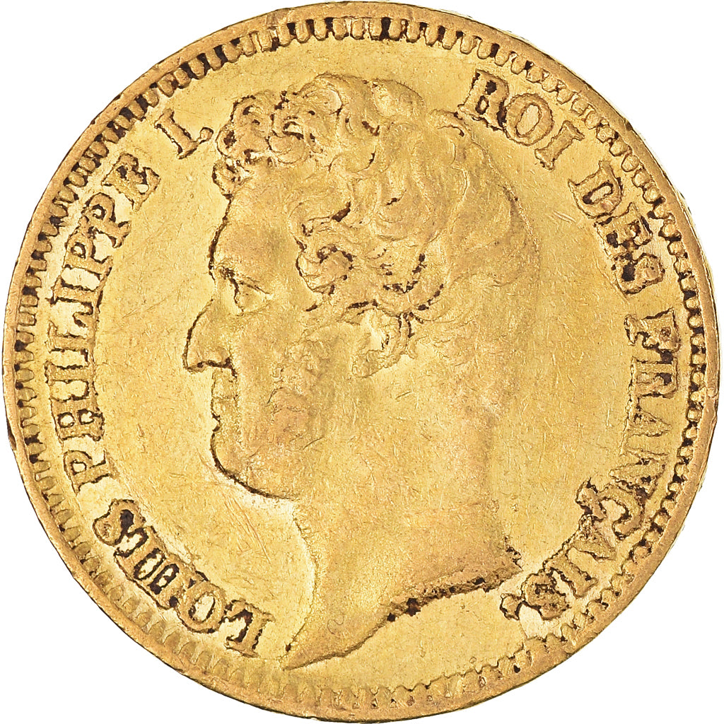 Coin, France, Louis-Philippe, 20 Francs, 1831, Paris, AU(50-53), Gold, KM:746.1