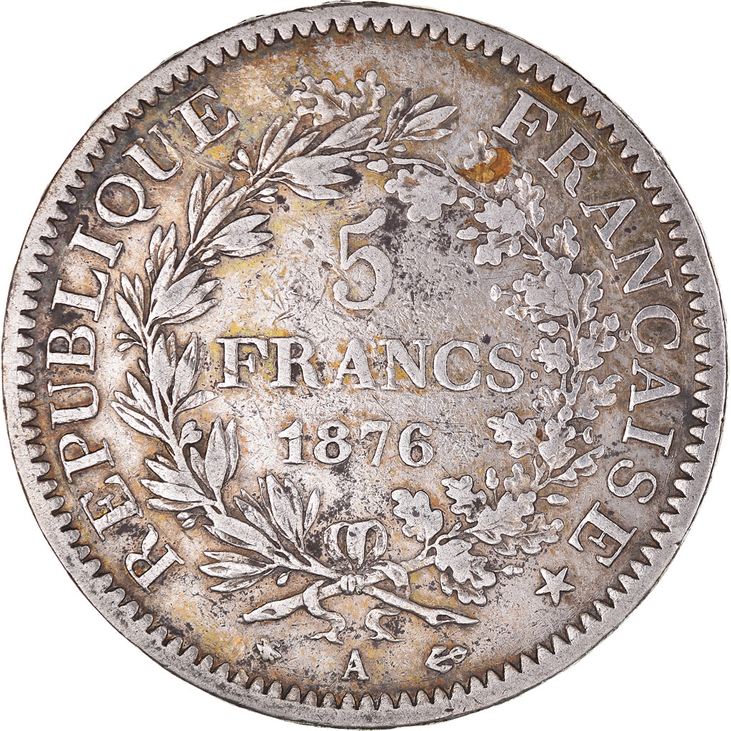 Monnaie, France, Hercule, 5 Francs, 1876, Paris, TTB, Argent, KM:820.1