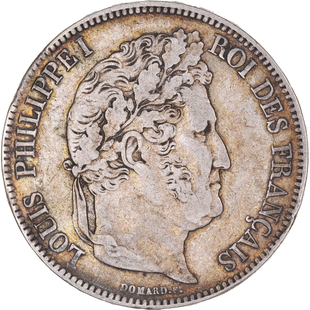 Monnaie, France, Louis-Philippe, 5 Francs, 1837, Marseille, TB+, Argent
