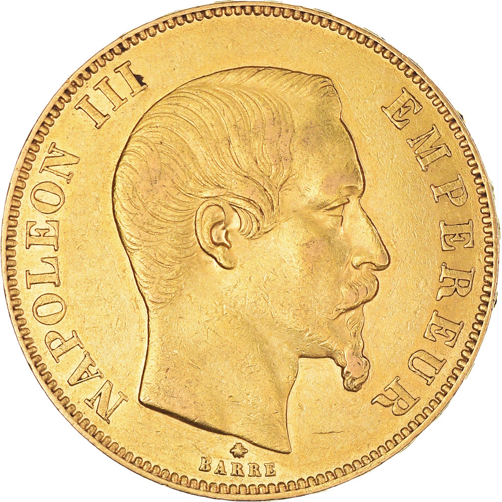 Moneda, Francia, Napoleon III, Napoléon III, 50 Francs, 1859, Strasbourg, MBC+