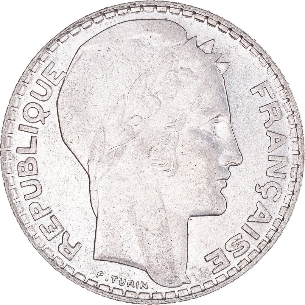 Moneta, Francja, Turin, 10 Francs, 1938, Paris, EF(40-45), Srebro, KM:878