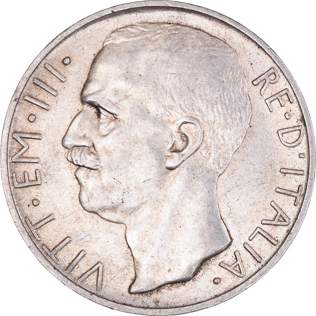 Moeda, Itália, Vittorio Emanuele III, 10 Lire, 1927, Rome, EF(40-45), Prata