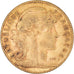 Moneda, Francia, Marianne, 10 Francs, 1907, Paris, MBC, Oro, KM:846