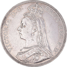 Moneta, Wielka Brytania, Victoria, Crown, 1889, London, EF(40-45), Srebro