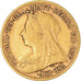 Coin, Great Britain, Victoria, 1/2 Sovereign, 1900, EF(40-45), Gold, KM:784