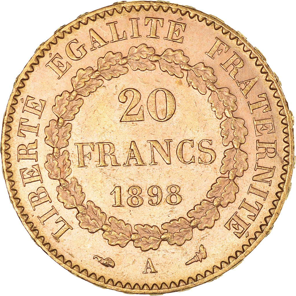 Monnaie, France, Génie, 20 Francs, 1898, Paris, TTB, Or, Gadoury:1063, KM:825