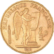 Moneta, Francja, Génie, 20 Francs, 1893, Paris, AU(50-53), Złoto, KM:825