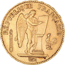 Moneta, Francja, Génie, 20 Francs, 1886, Paris, AU(55-58), Złoto, KM:825