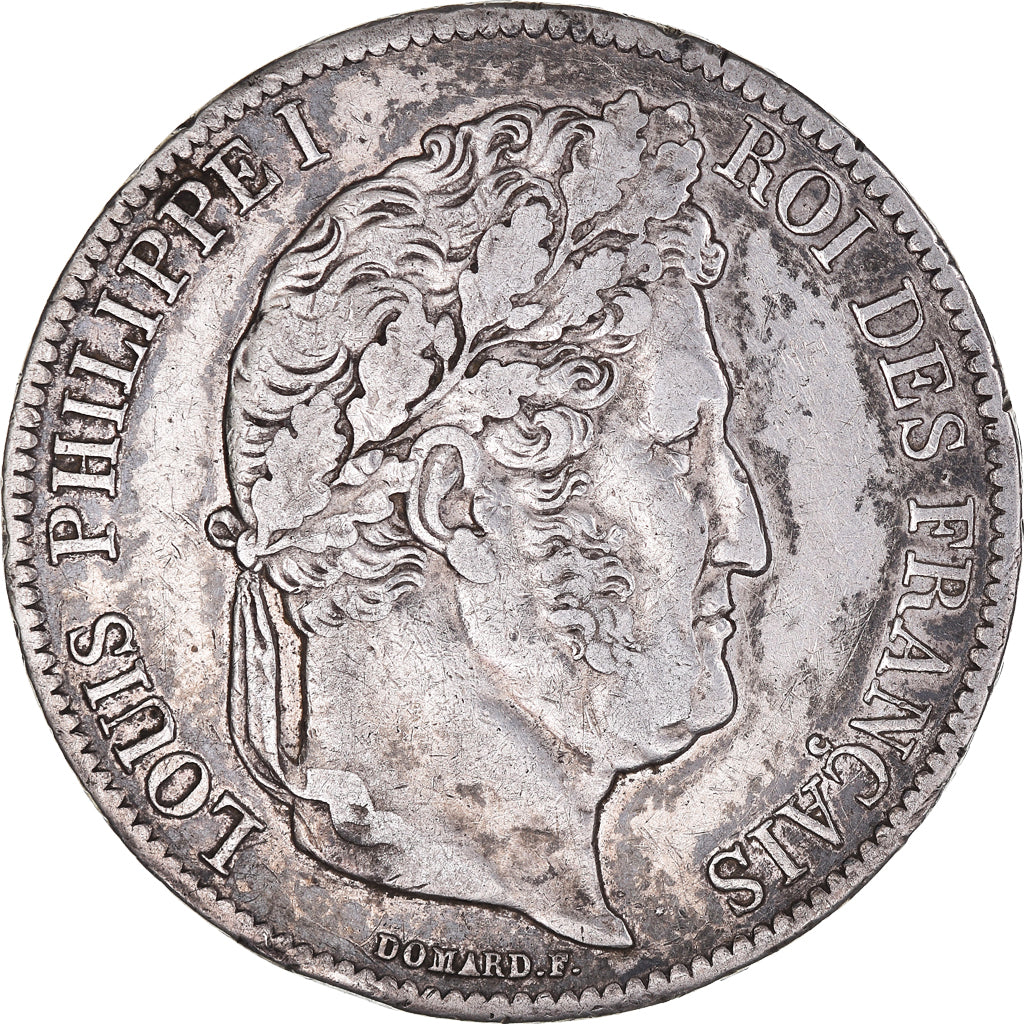Moeda, França, Louis-Philippe, 5 Francs, 1840, Paris, VF(30-35), Prata