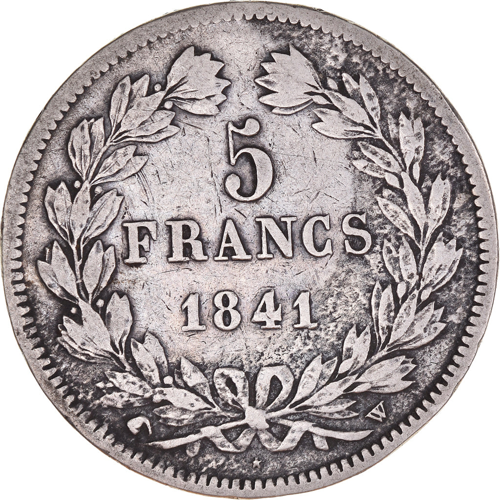 Coin, France, Louis-Philippe, 5 Francs, 1841, Lille, VF(20-25), Silver