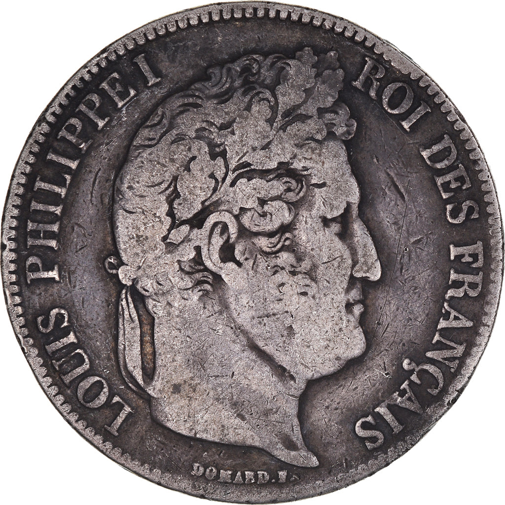 Monnaie, France, Louis-Philippe, 5 Francs, 1835, Rouen, TB+, Argent