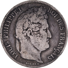 Monnaie, France, Louis-Philippe, 5 Francs, 1835, Rouen, TB+, Argent