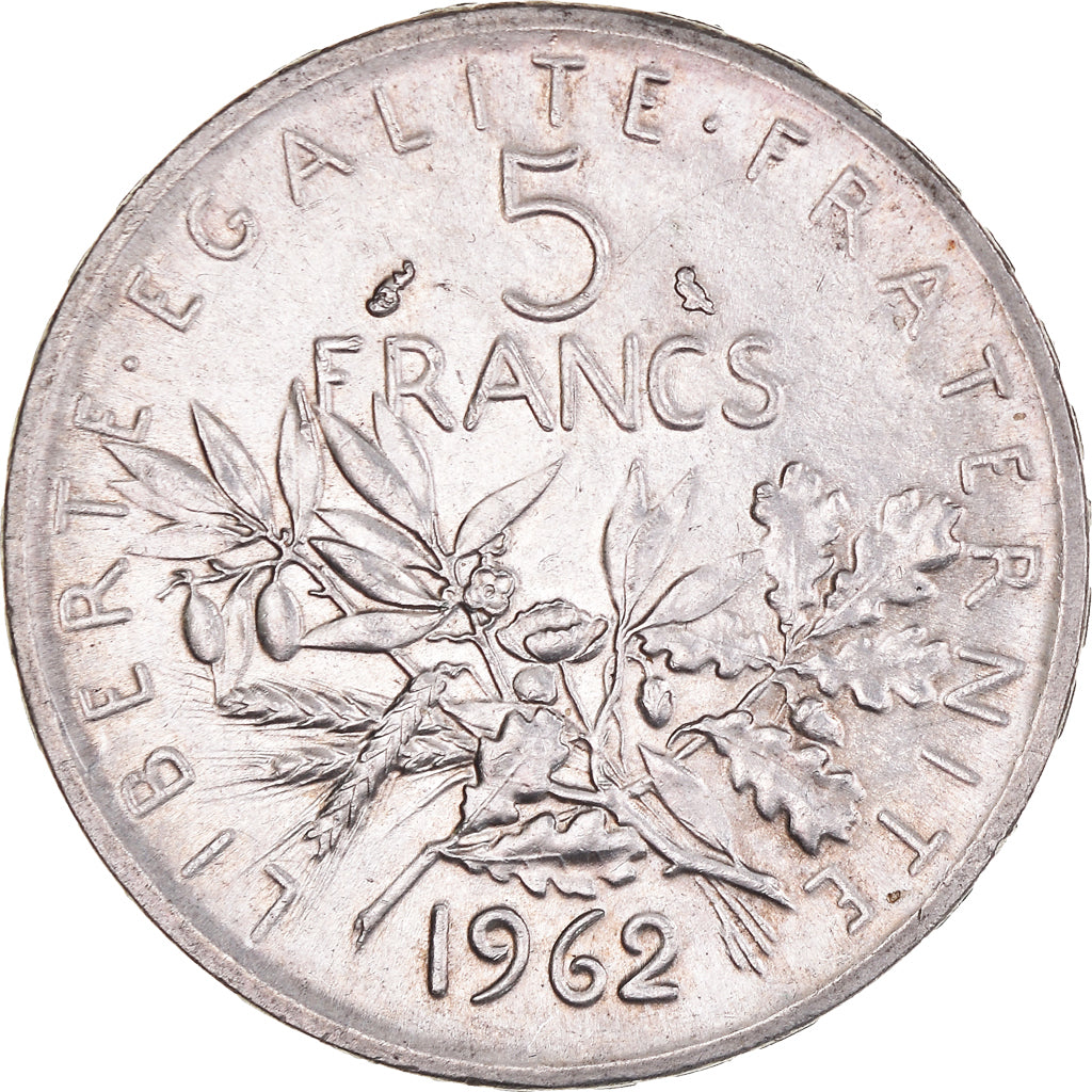 Coin, France, Semeuse, 5 Francs, 1962, Paris, AU(50-53), Silver, KM:926