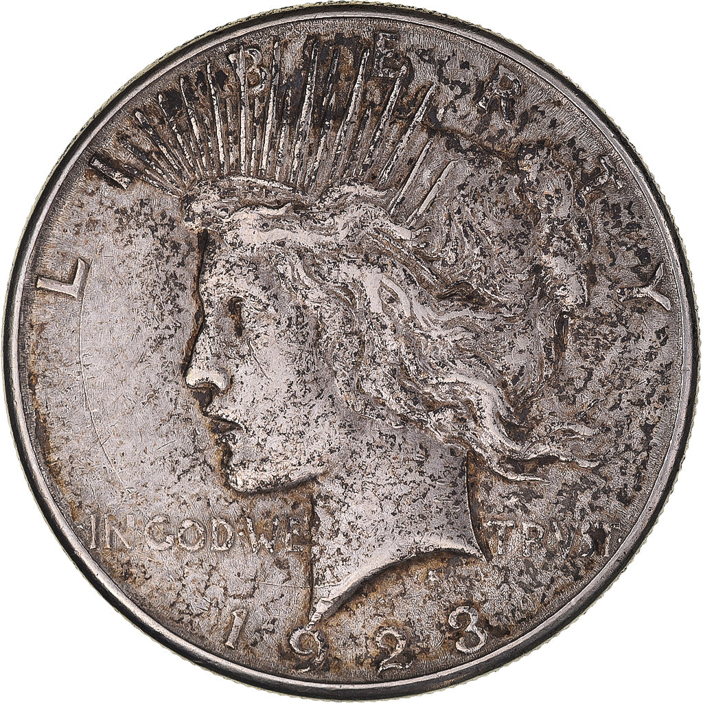Coin, United States, Peace Dollar, Dollar, 1923, U.S. Mint, San Francisco