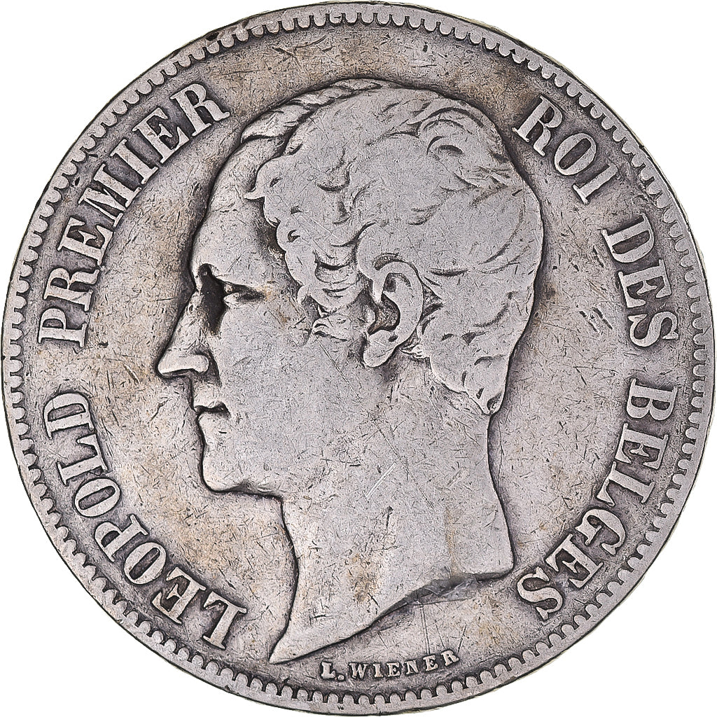 Coin, Belgium, Leopold I, 5 Francs, 5 Frank, 1850, VF(30-35), Silver, KM:17