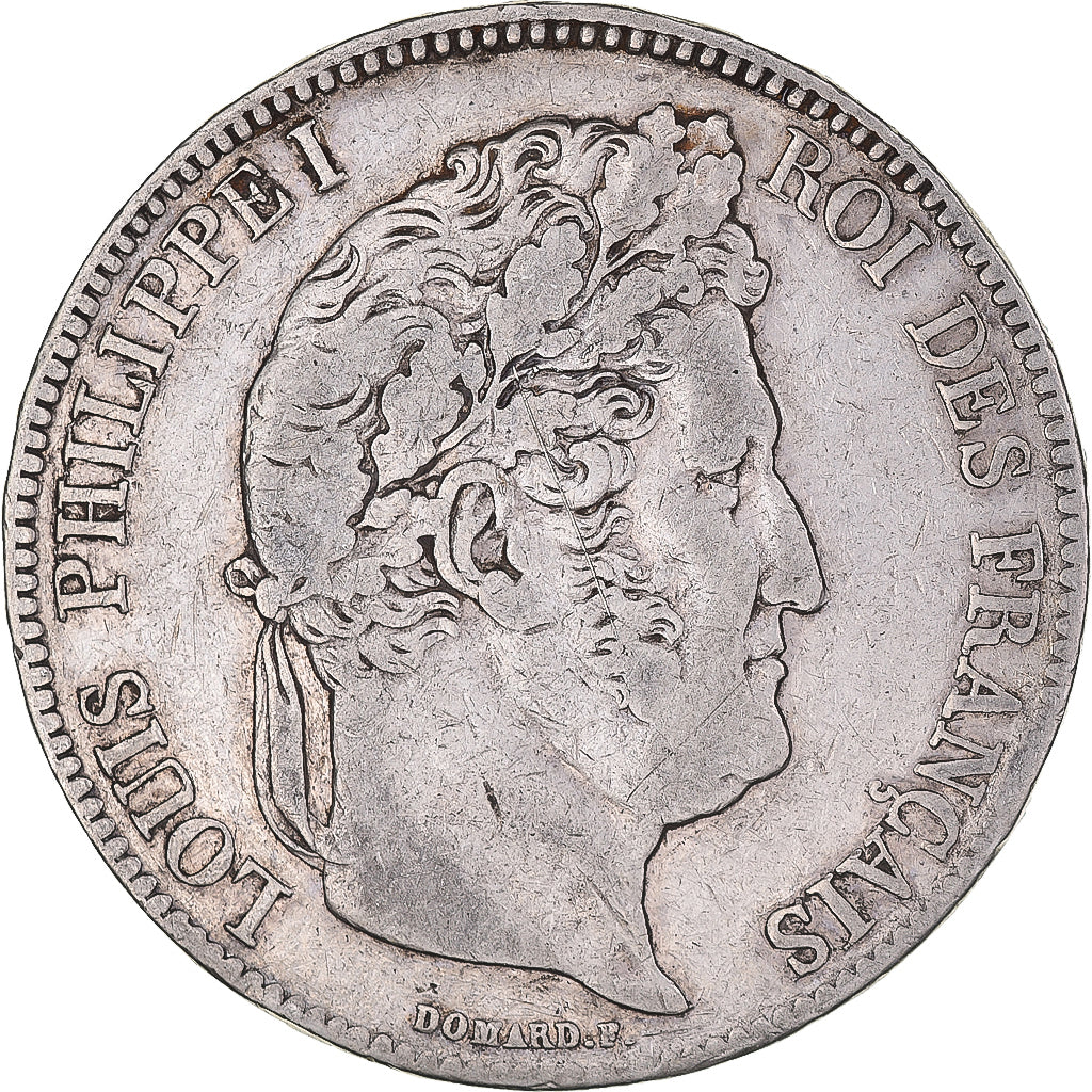 Coin, France, Louis-Philippe, 5 Francs, 1837, Paris, VF(30-35), Silver