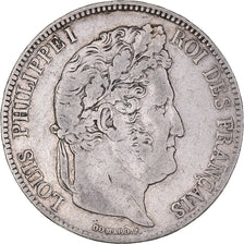 Coin, France, Louis-Philippe, 5 Francs, 1837, Paris, VF(30-35), Silver