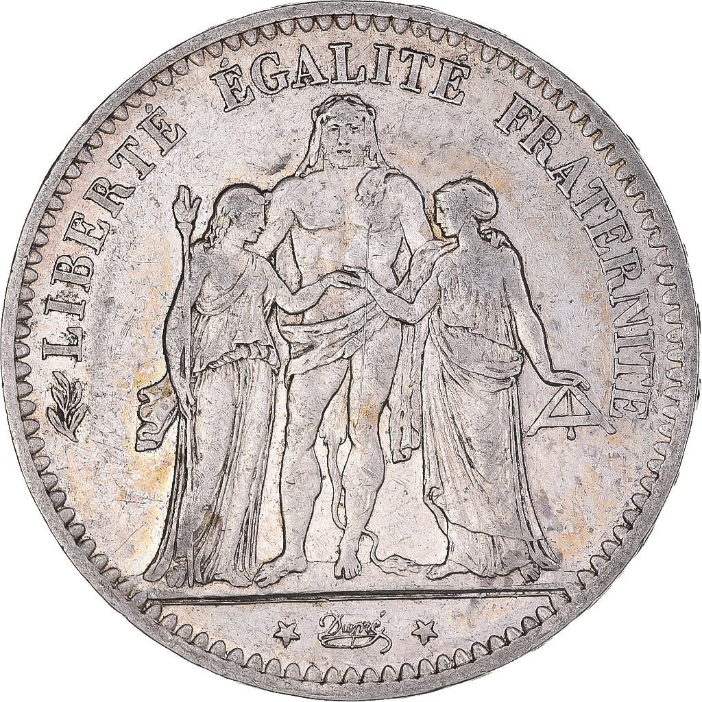 Coin, France, Hercule, 5 Francs, 1876, Paris, AU(50-53), Silver, KM:820.1