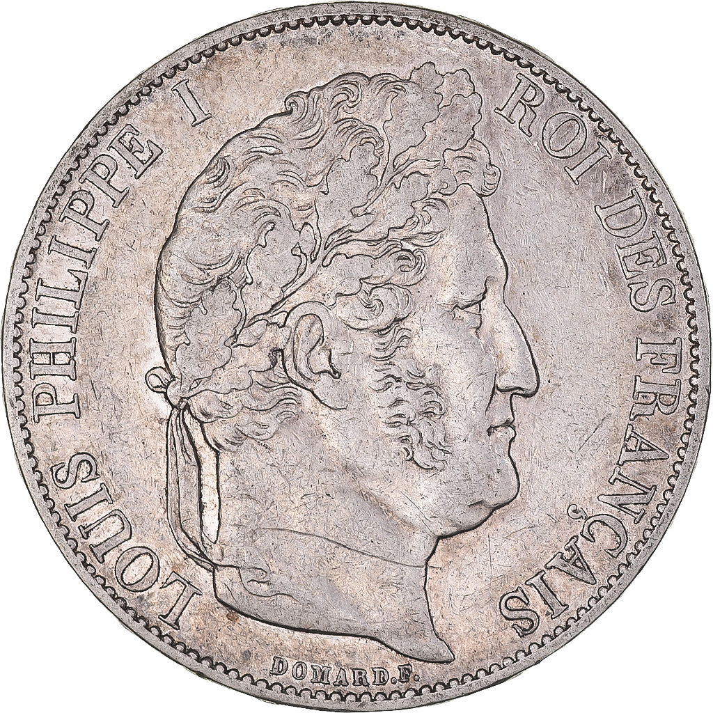 Coin, France, Louis-Philippe, 5 Francs, 1847, Paris, AU(50-53), Silver