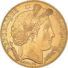 Moeda, França, Cérès, 10 Francs, 1896, Paris, AU(50-53), Dourado, KM:830