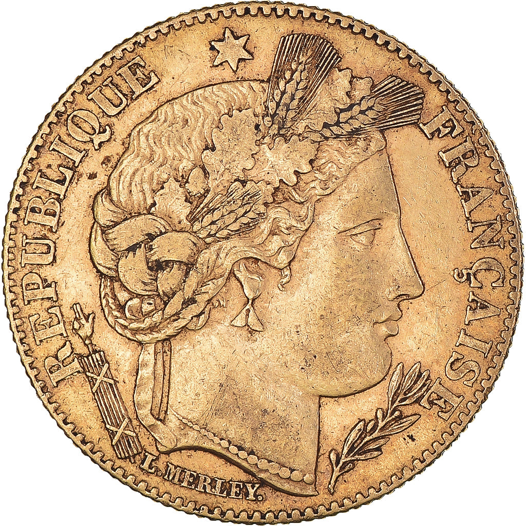 Coin, France, Cérès, 10 Francs, 1899, Paris, AU(50-53), Gold, KM:830