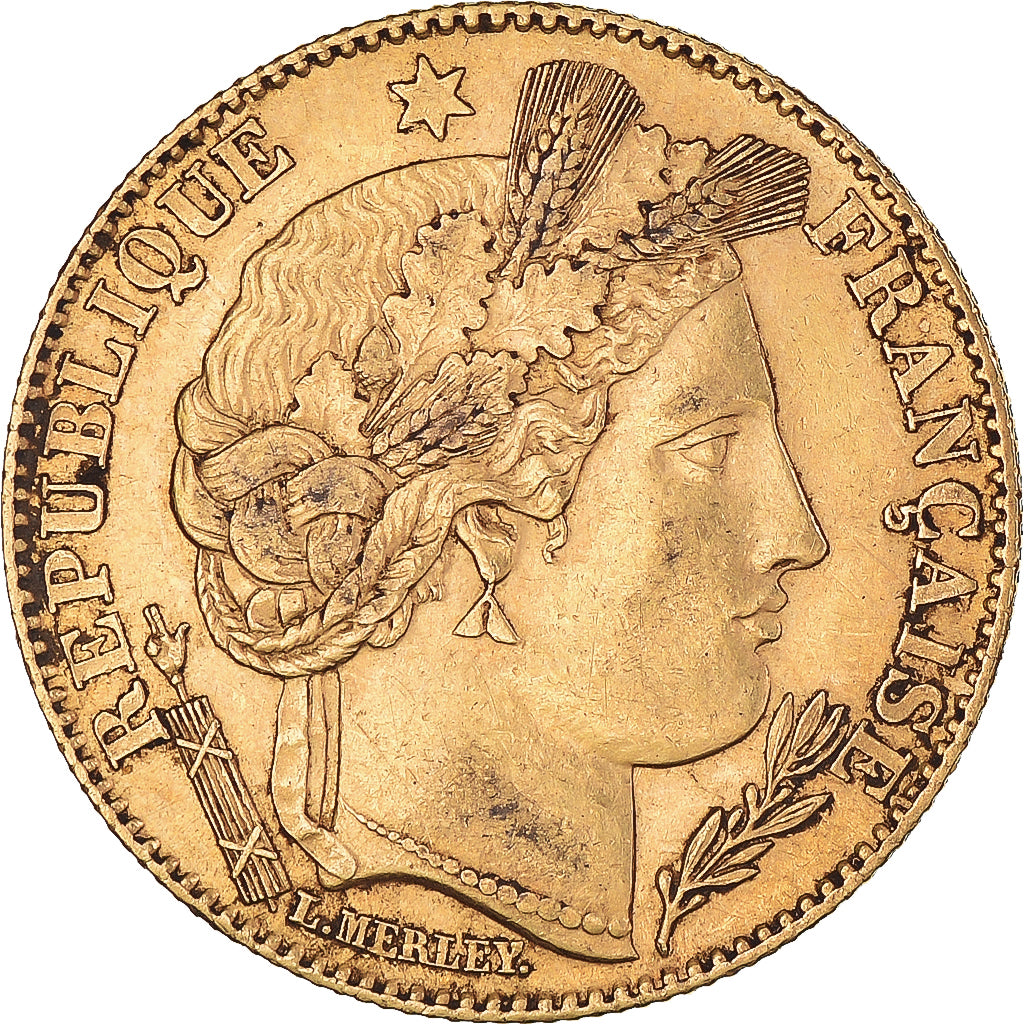 Moeda, França, Cérès, 10 Francs, 1899, Paris, AU(50-53), Dourado, KM:830