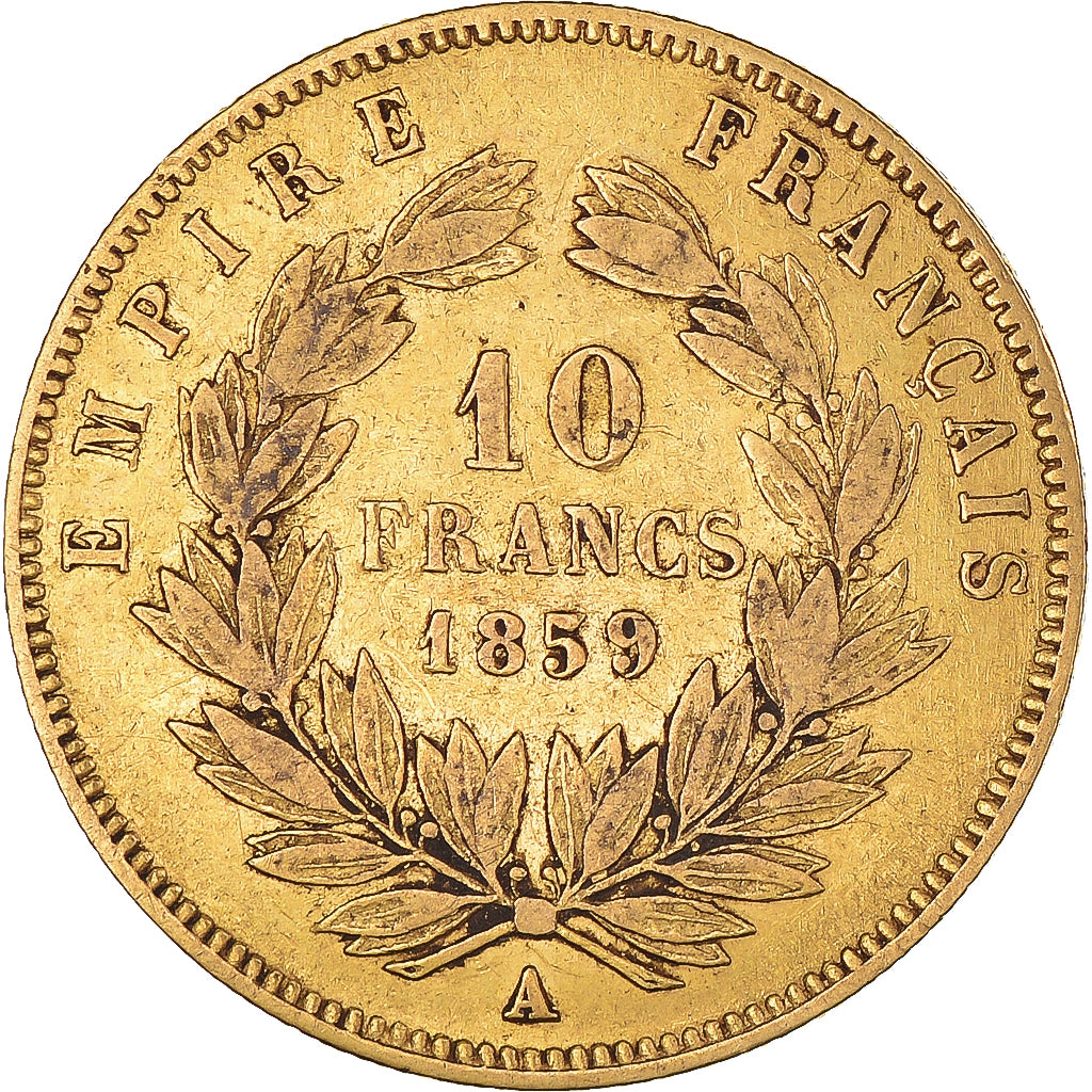 Monnaie, France, Napoleon III, 10 Francs, 1859, Paris, TTB, Or, Gadoury:1014