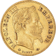 Moeda, França, Napoleon III, 10 Francs, 1868, Paris, EF(40-45), Dourado