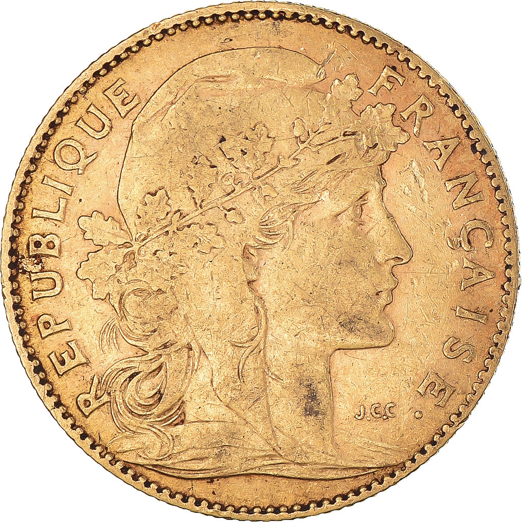 Moneta, Francja, Marianne, 10 Francs, 1899, Paris, EF(40-45), Złoto, KM:846