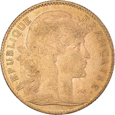 Moneta, Francja, Marianne, 10 Francs, 1910, Paris, EF(40-45), Złoto, KM:846