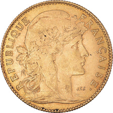 Moeda, França, Marianne, 10 Francs, 1899, Paris, EF(40-45), Dourado, KM:846