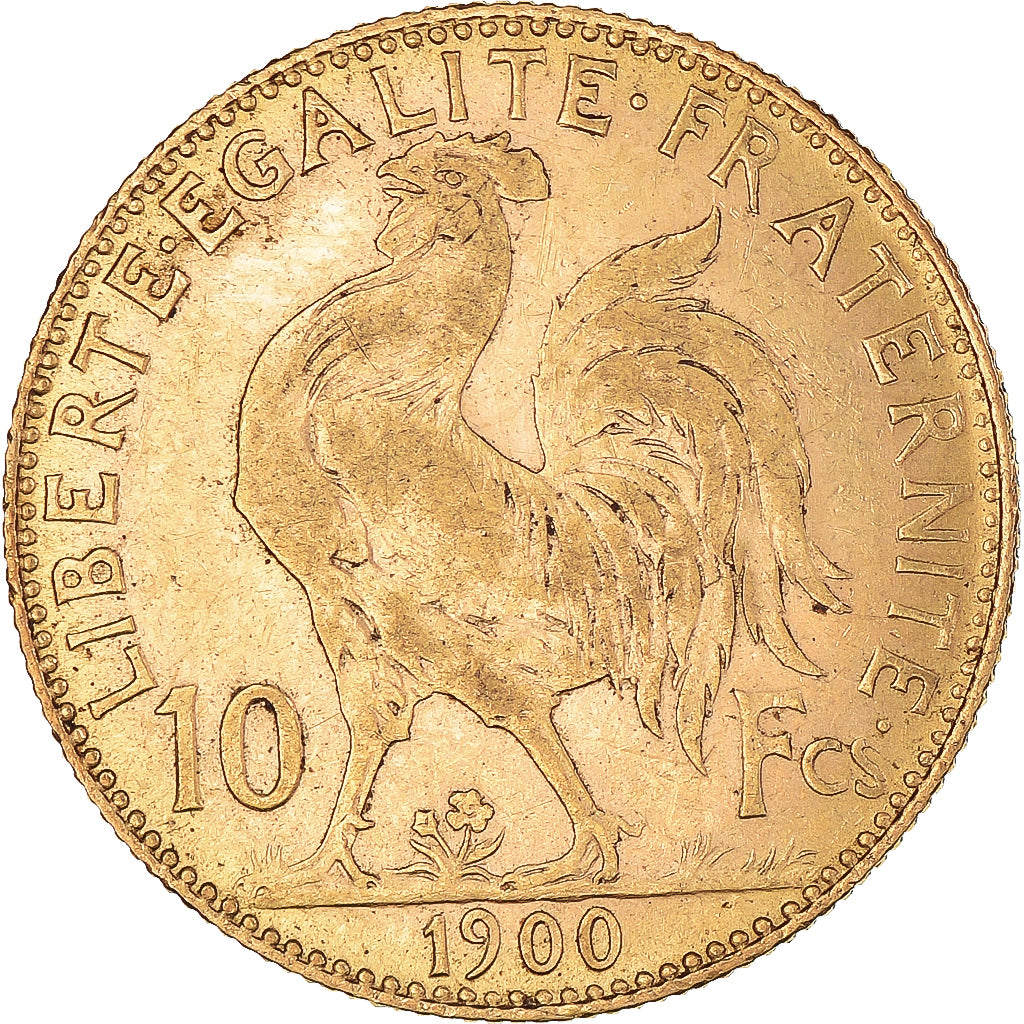 Coin, France, Marianne, 10 Francs, 1900, Paris, AU(55-58), Gold, KM:846