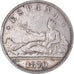 Moeda, Espanha, Provisional Government, 5 Pesetas, 1870, VF(30-35), Prata