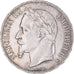 Moeda, França, Napoleon III, 5 Francs, 1868, Strasbourg, VF(30-35), Prata