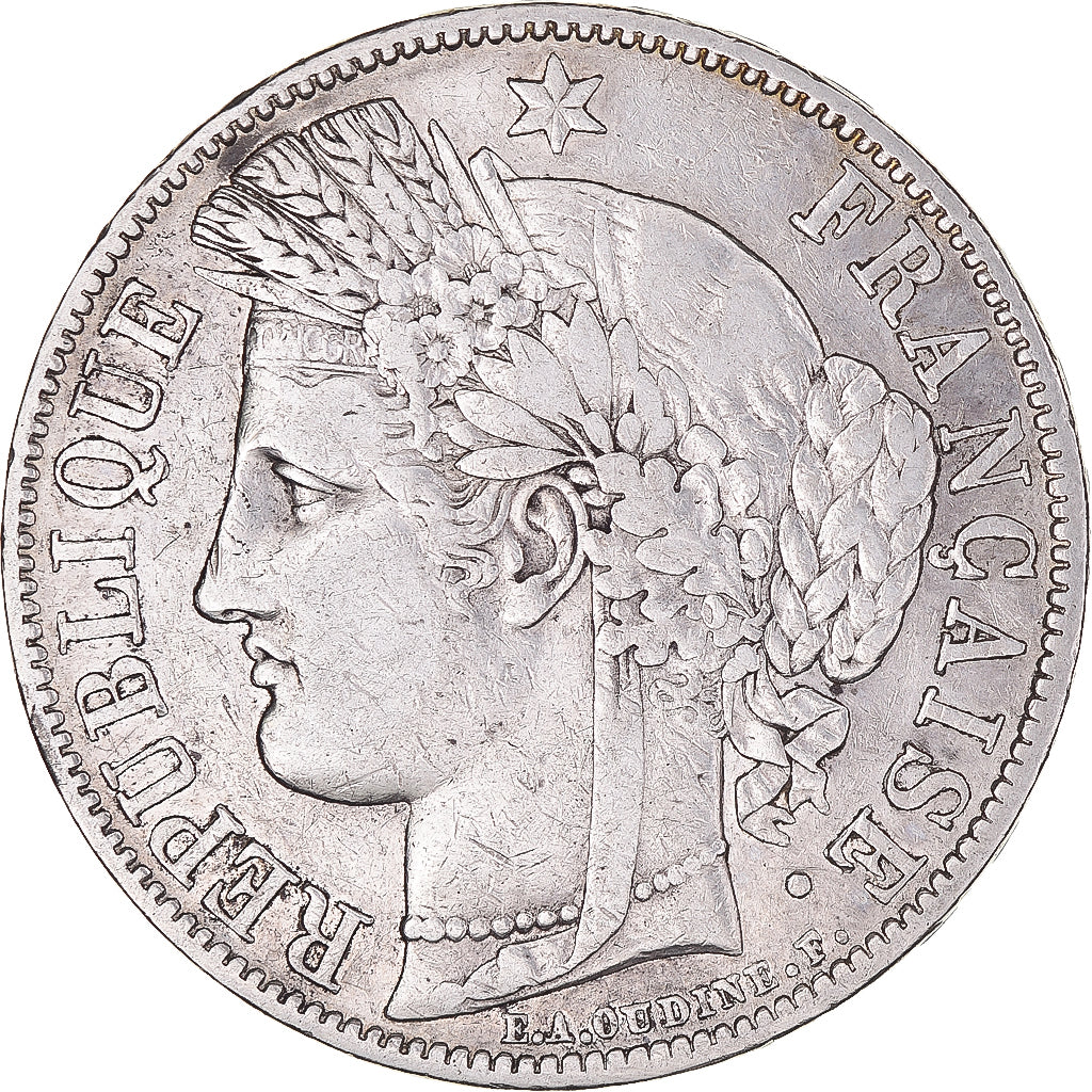 Coin, France, Cérès, 5 Francs, 1850, Paris, VF(30-35), Silver, KM:761.1