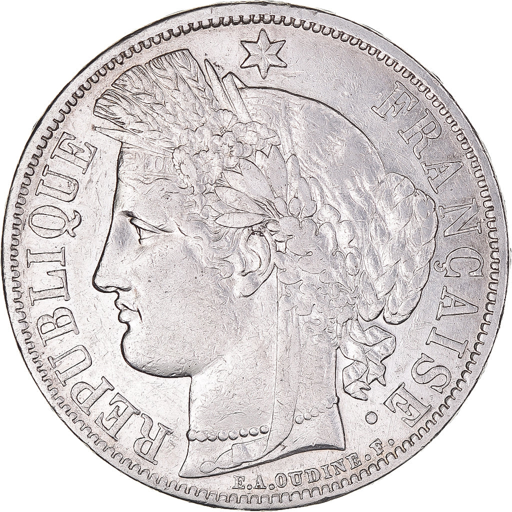 Coin, France, Cérès, 5 Francs, 1870, Paris, EF(40-45), Silver, KM:819