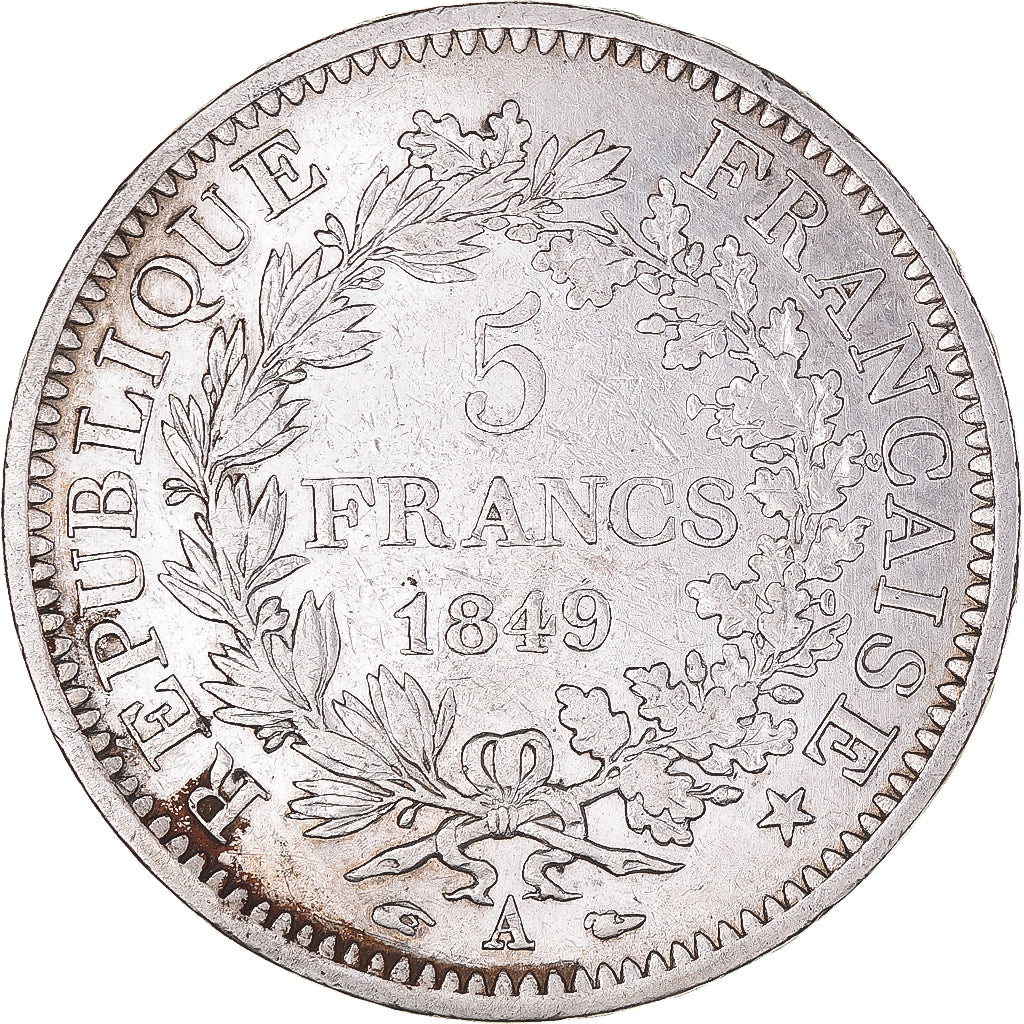 Coin, France, Hercule, 5 Francs, 1849, Paris, VF(30-35), Silver, KM:756.1