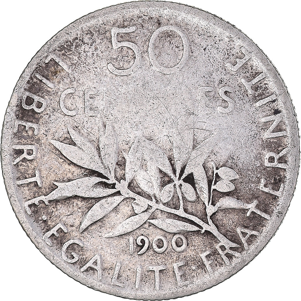 Münze, Frankreich, Semeuse, 50 Centimes, 1900, Paris, S+, Silber, KM:854