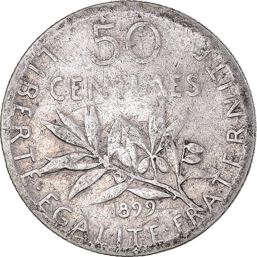 Münze, Frankreich, Semeuse, 50 Centimes, 1899, Paris, S+, Silber, KM:854