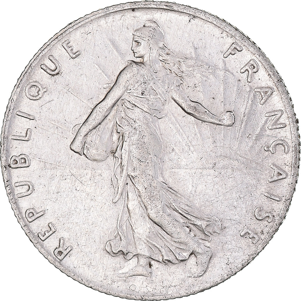 Moneta, Francia, Semeuse, 50 Centimes, 1908, Paris, BB+, Argento, KM:854