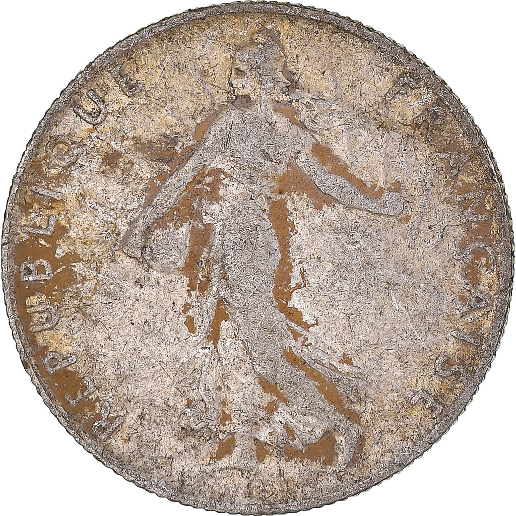 Moneta, Francia, Semeuse, 50 Centimes, 1907, Paris, MB+, Argento, KM:854