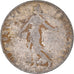 Moneta, Francia, Semeuse, 50 Centimes, 1907, Paris, MB+, Argento, KM:854