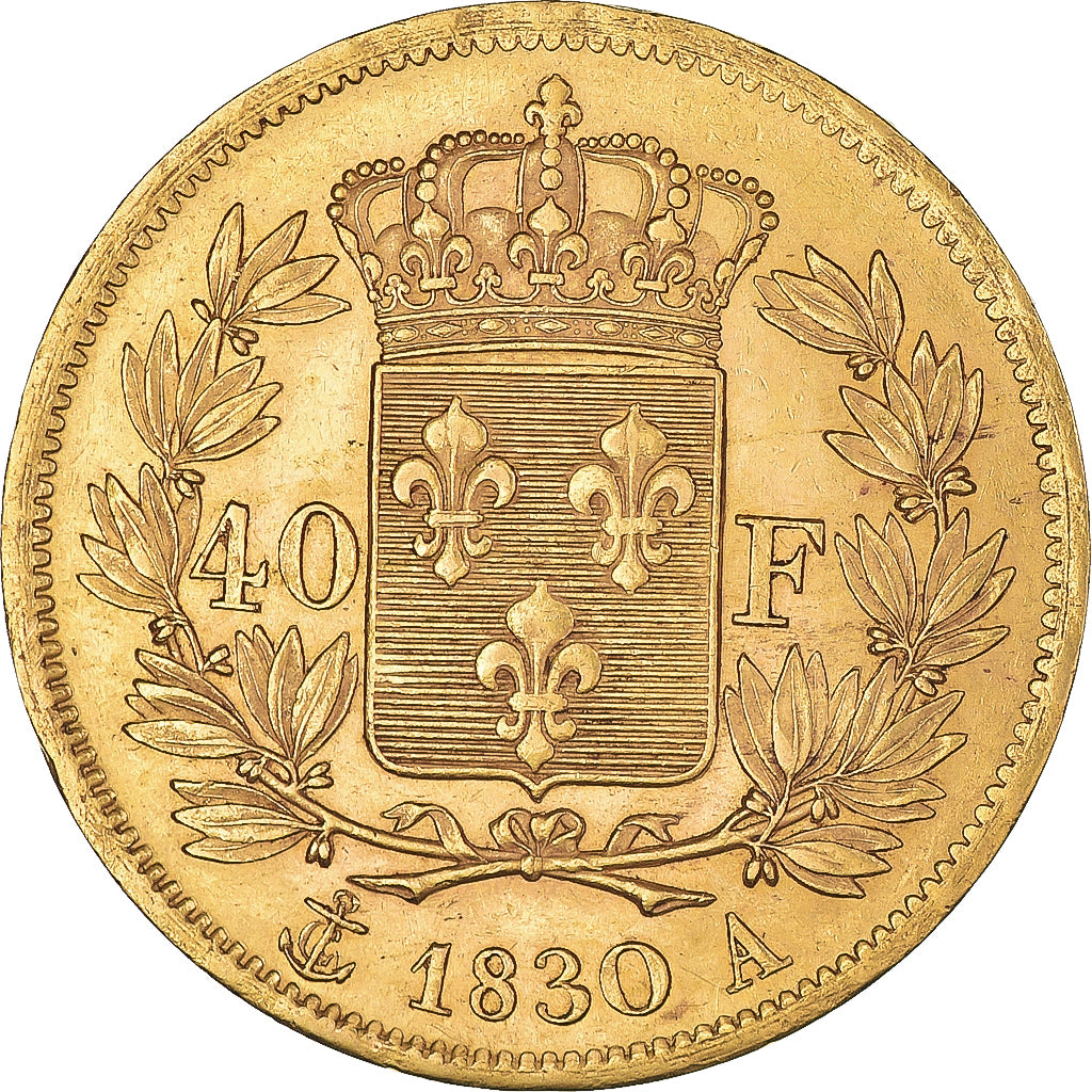 Coin, France, Charles X, 40 Francs, 1830, Paris, EF(40-45), Gold, KM:721.1