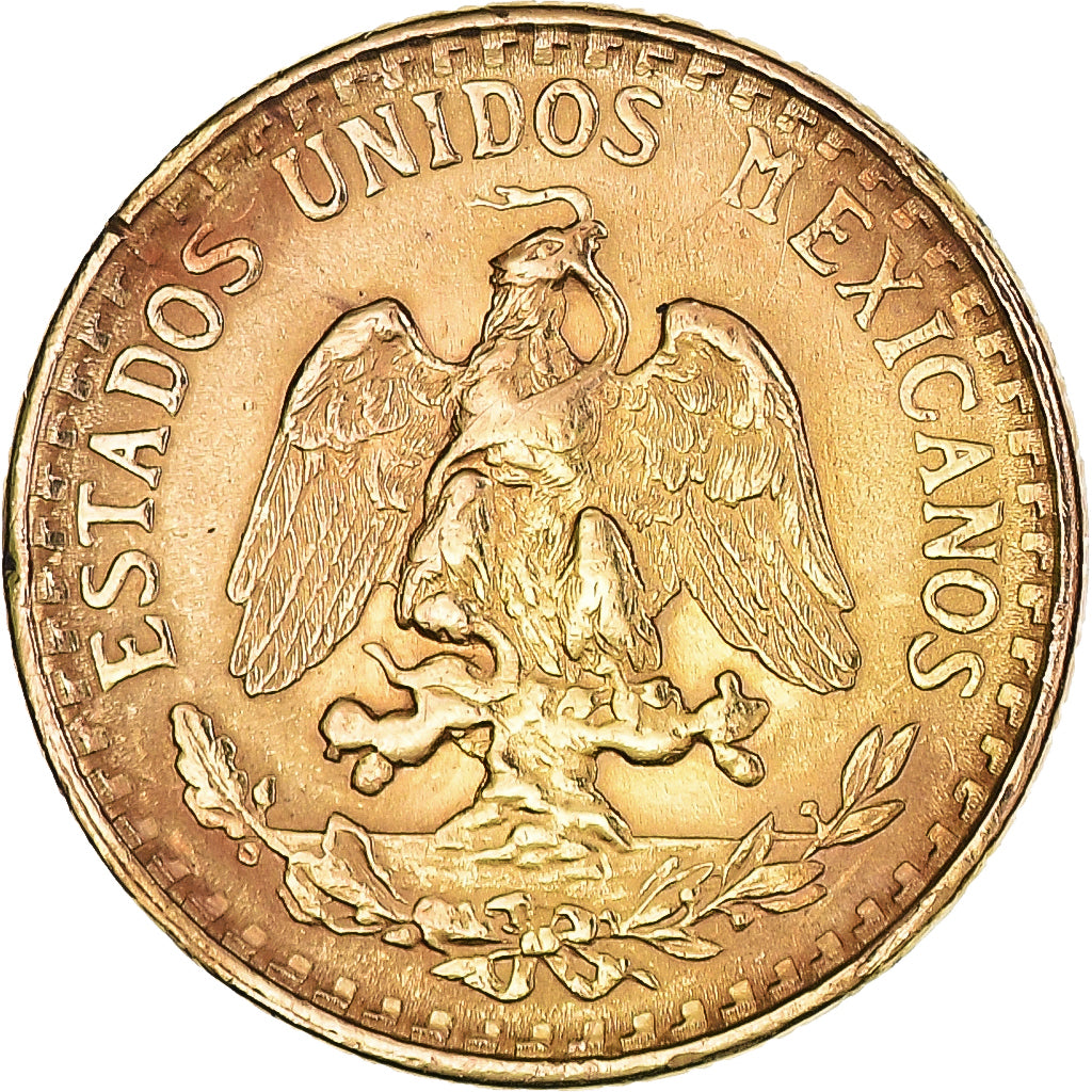 Coin, Mexico, 2 Pesos, 1945, Mexico City, MS(63), Gold, KM:461