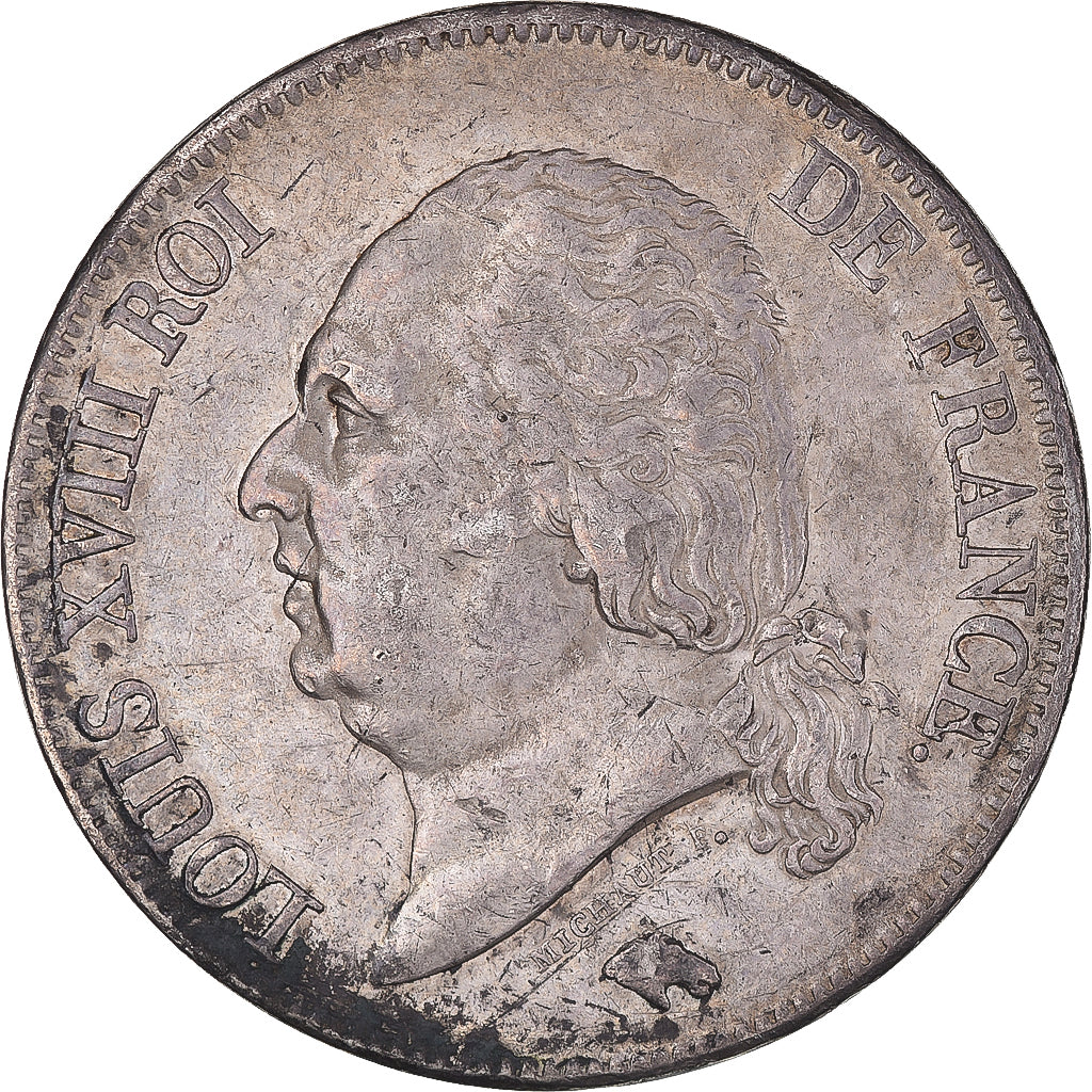 Monnaie, France, Louis XVIII, Louis XVIII, 5 Francs, 1823, Lille, TTB, Argent